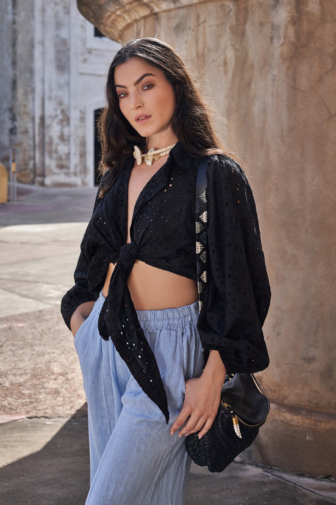 Sangallo Eyelet Top